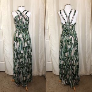JAPNA Banana Palm Leaf Print Dress